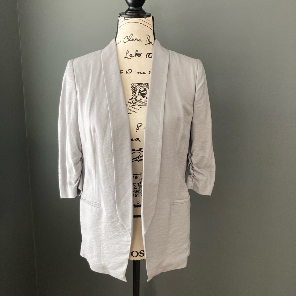 EUC- Lauren Conrad blazer, light gray, size 4. Worn a few times, like new.